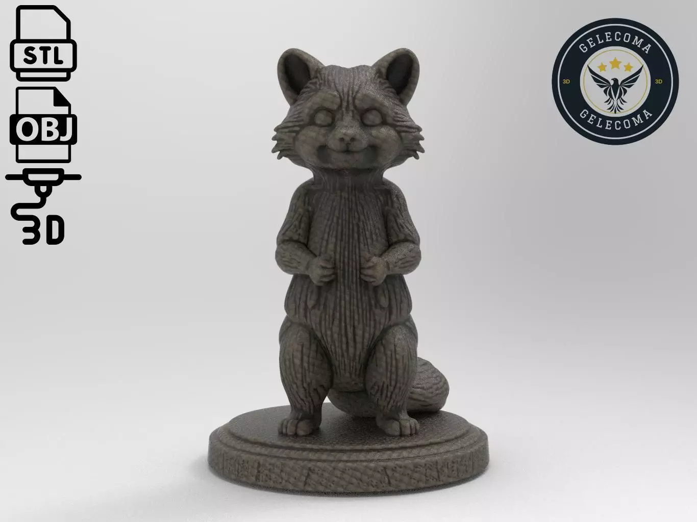 Raccoon Printing Model 3D print model_0
