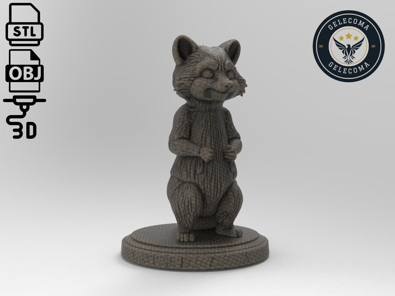 Raccoon Printing Model 3D print model_2