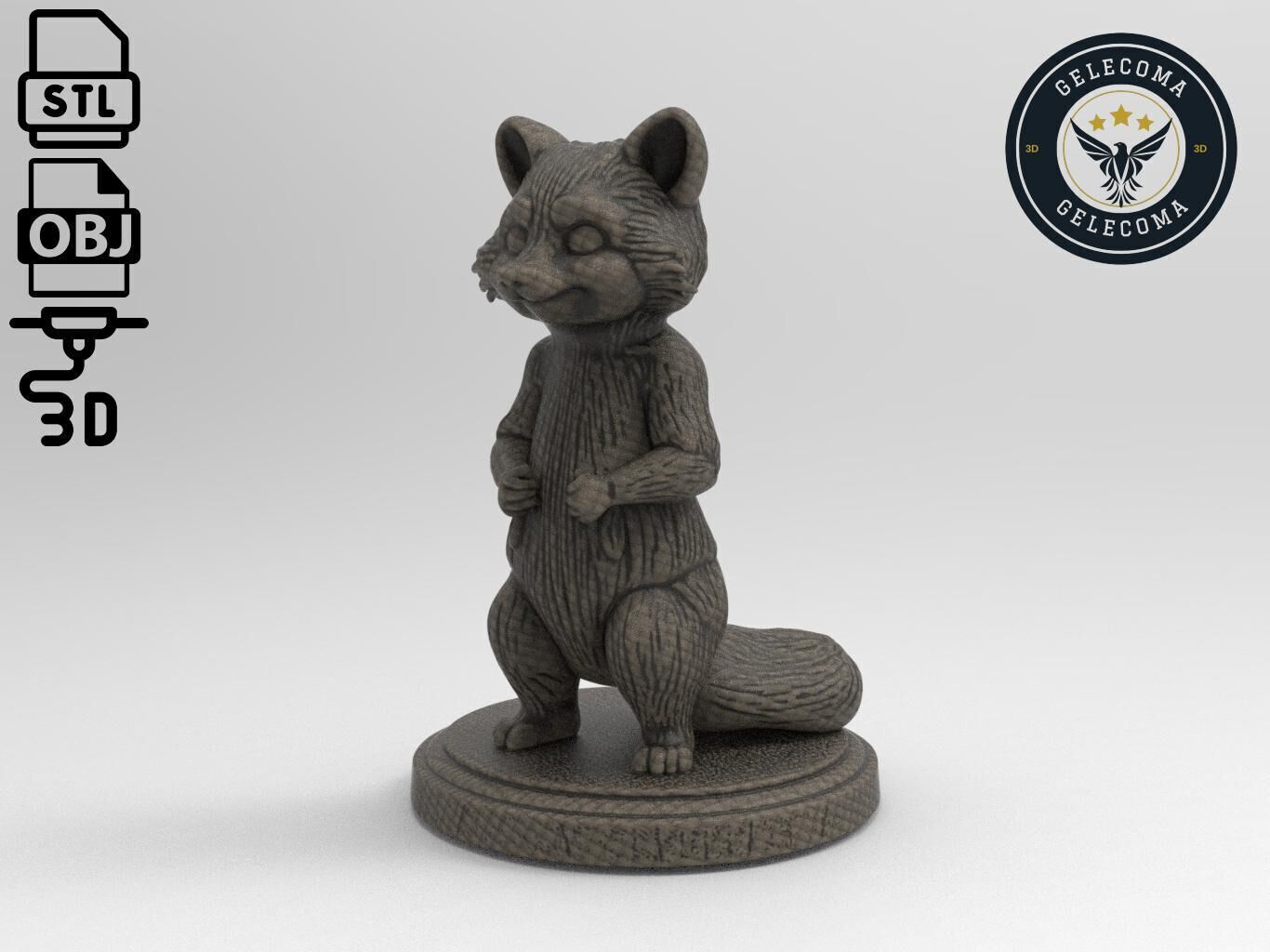 Raccoon Printing Model 3D print model_1