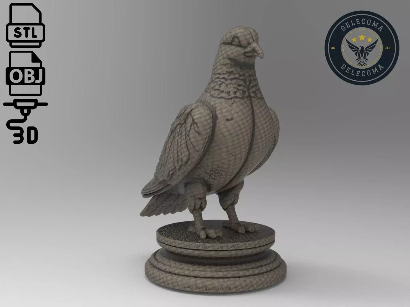 Pigeon Printing Model 3D print model_0