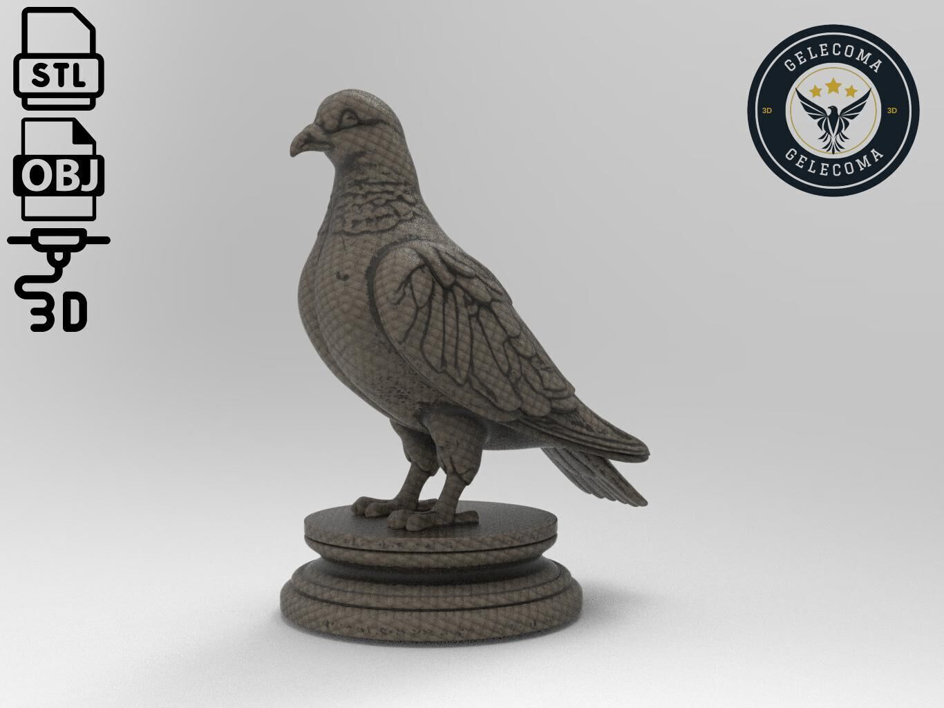 Pigeon Printing Model 3D print model_2