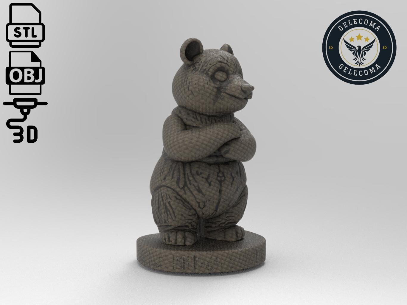 Panda Printing Model 3D print model_2