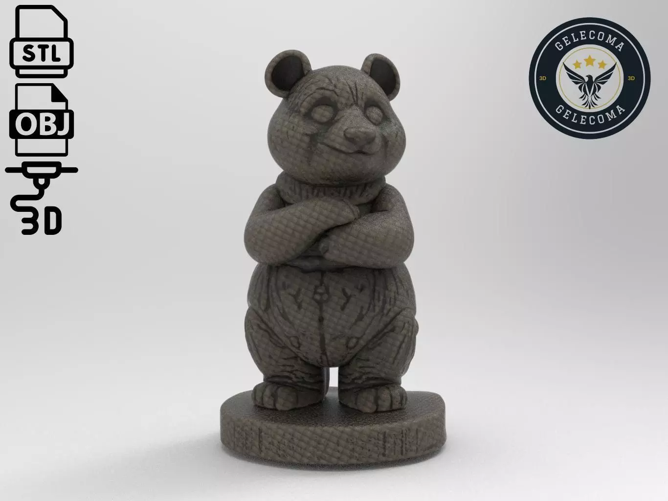 Panda Printing Model 3D print model_0
