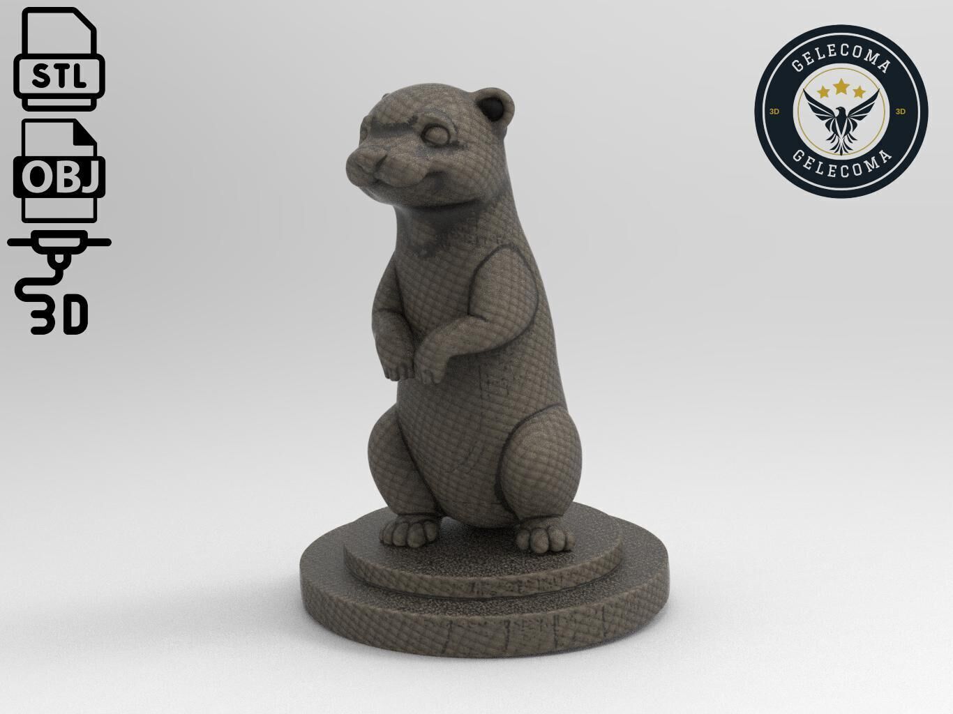 Otter Printing Model 3D print model_1
