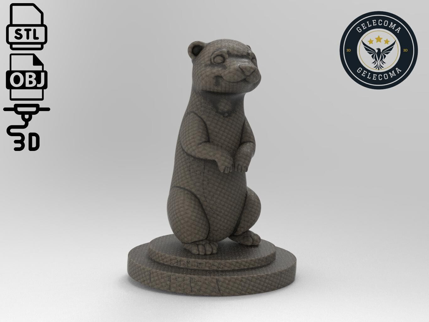 Otter Printing Model 3D print model_2