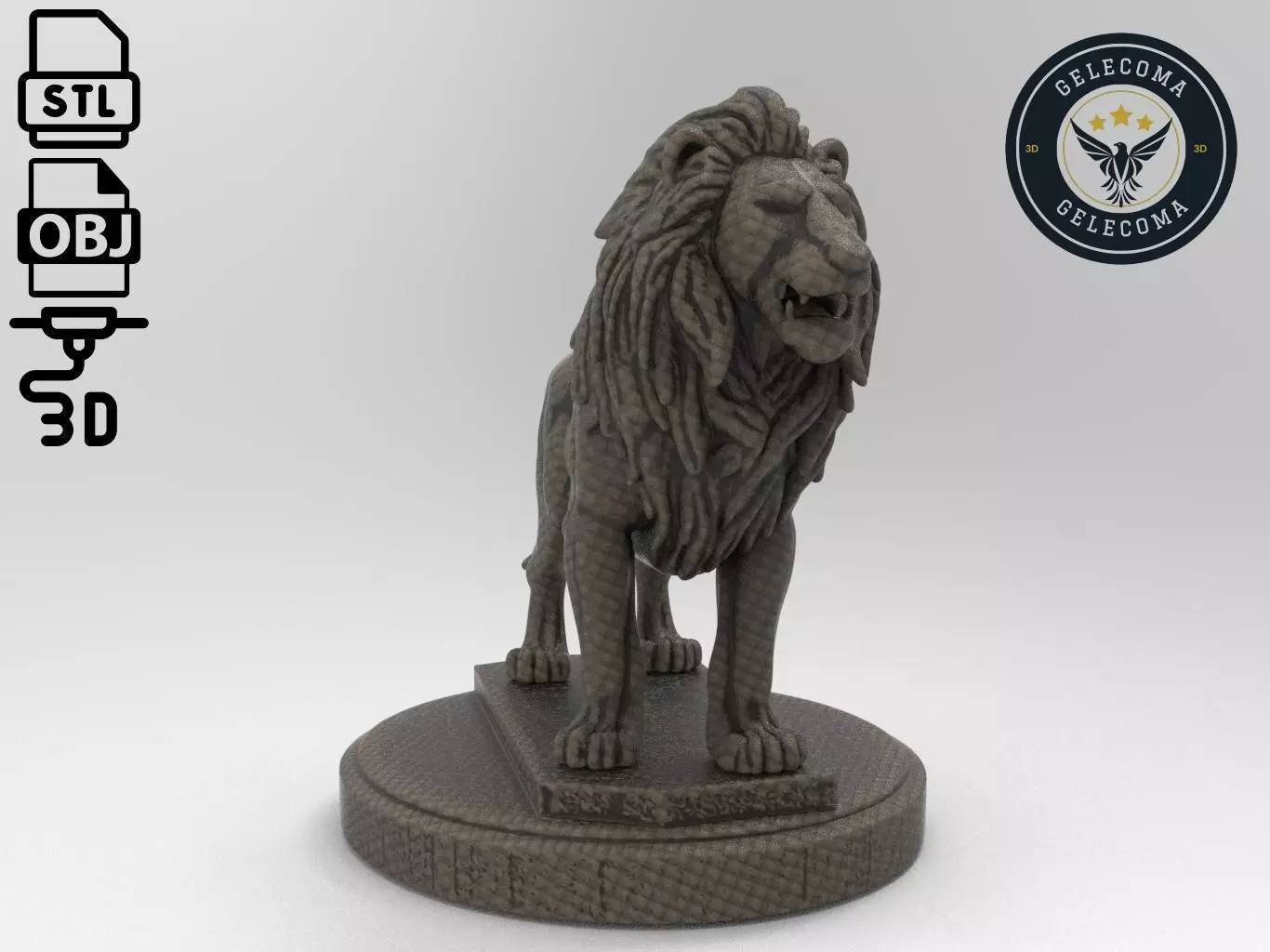Lion Printing Model 3D print model_0