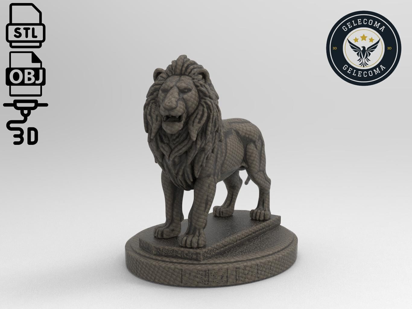 Lion Printing Model 3D print model_1