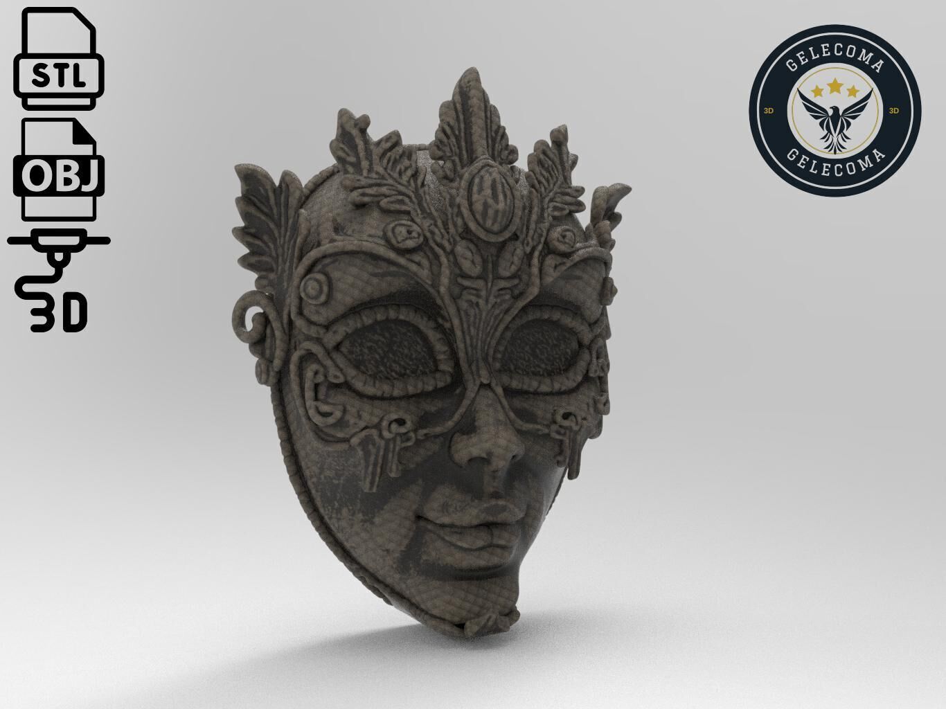 Venetian Mask 3D Print Model 3D print model_2