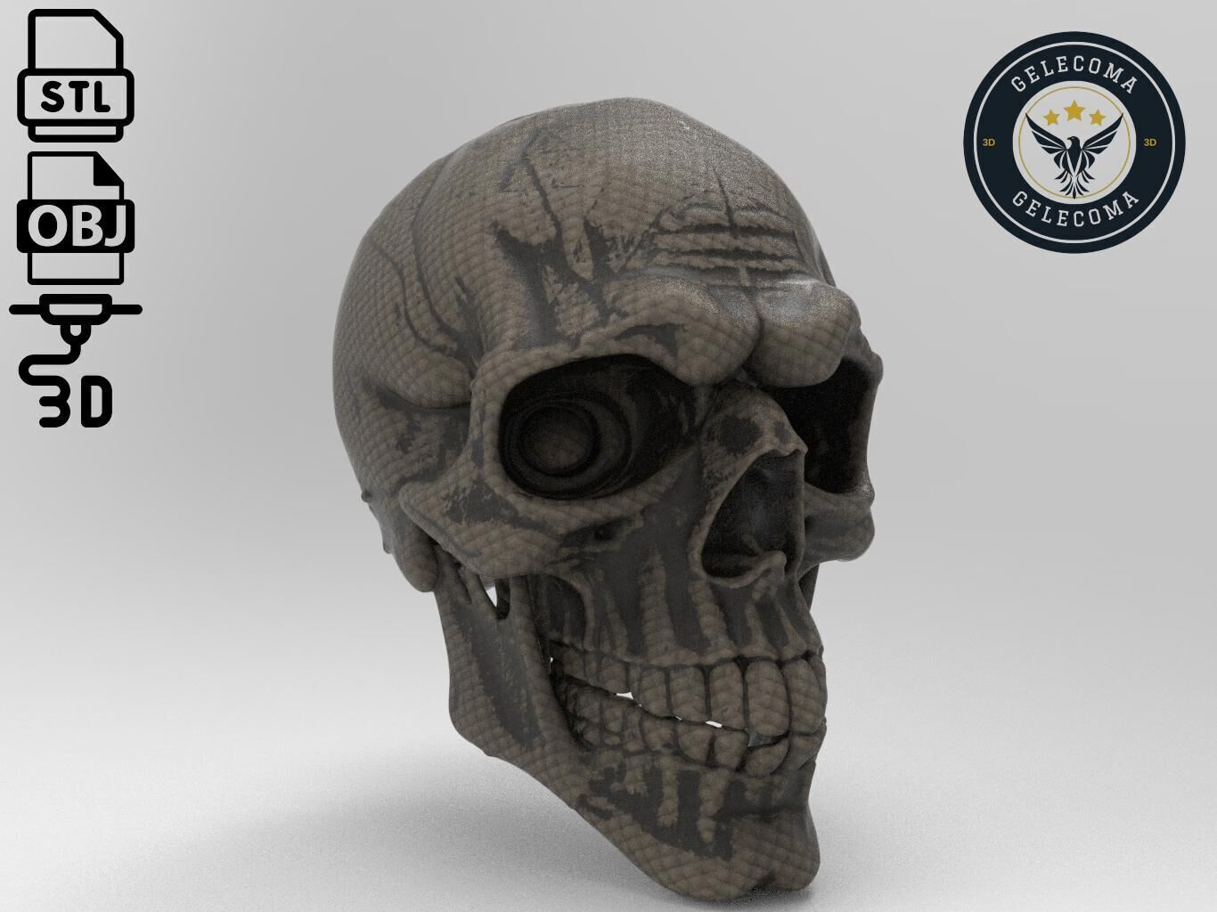 Skull clown Mask 3D Print Model 3D print model_2