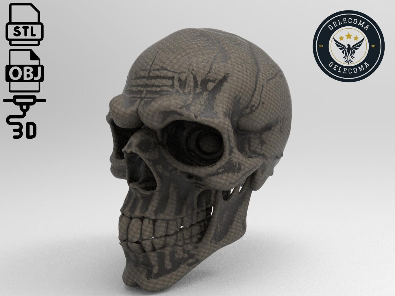 Skull clown Mask 3D Print Model 3D print model_1