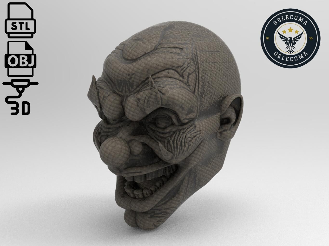 Phantom clown Mask 3D Print Model 3D print model_1