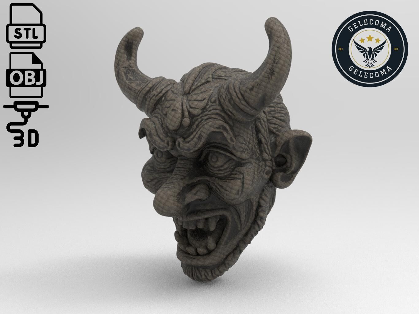 Oni Mask 3D Print Model 3D print model_1