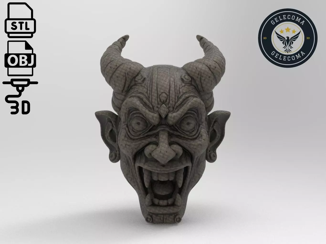 Oni  Mask 3D Print Model 3D print model_0