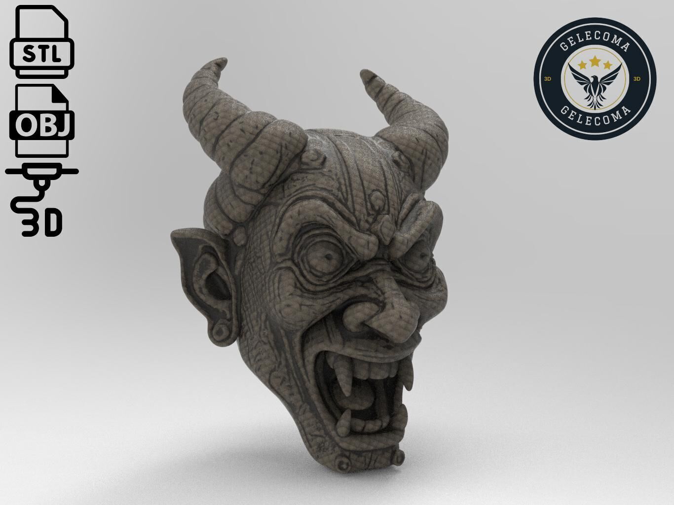 Oni  Mask 3D Print Model 3D print model_2