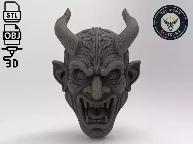 Oni  Mask 3D Print Model