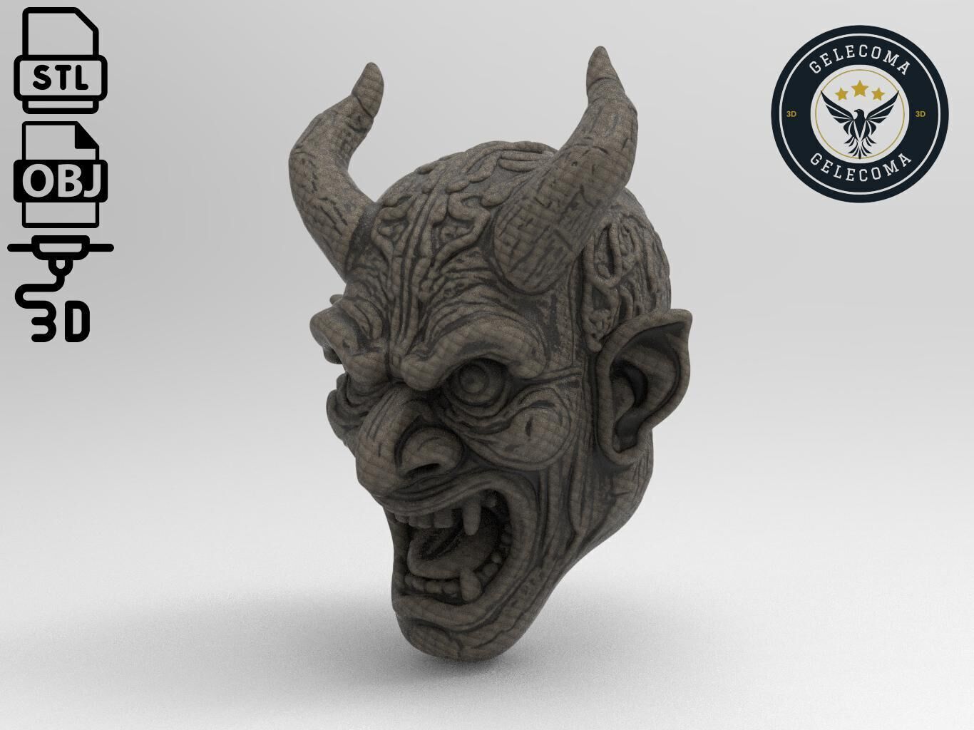 Oni Mask 3D Print Model 3D print model_1