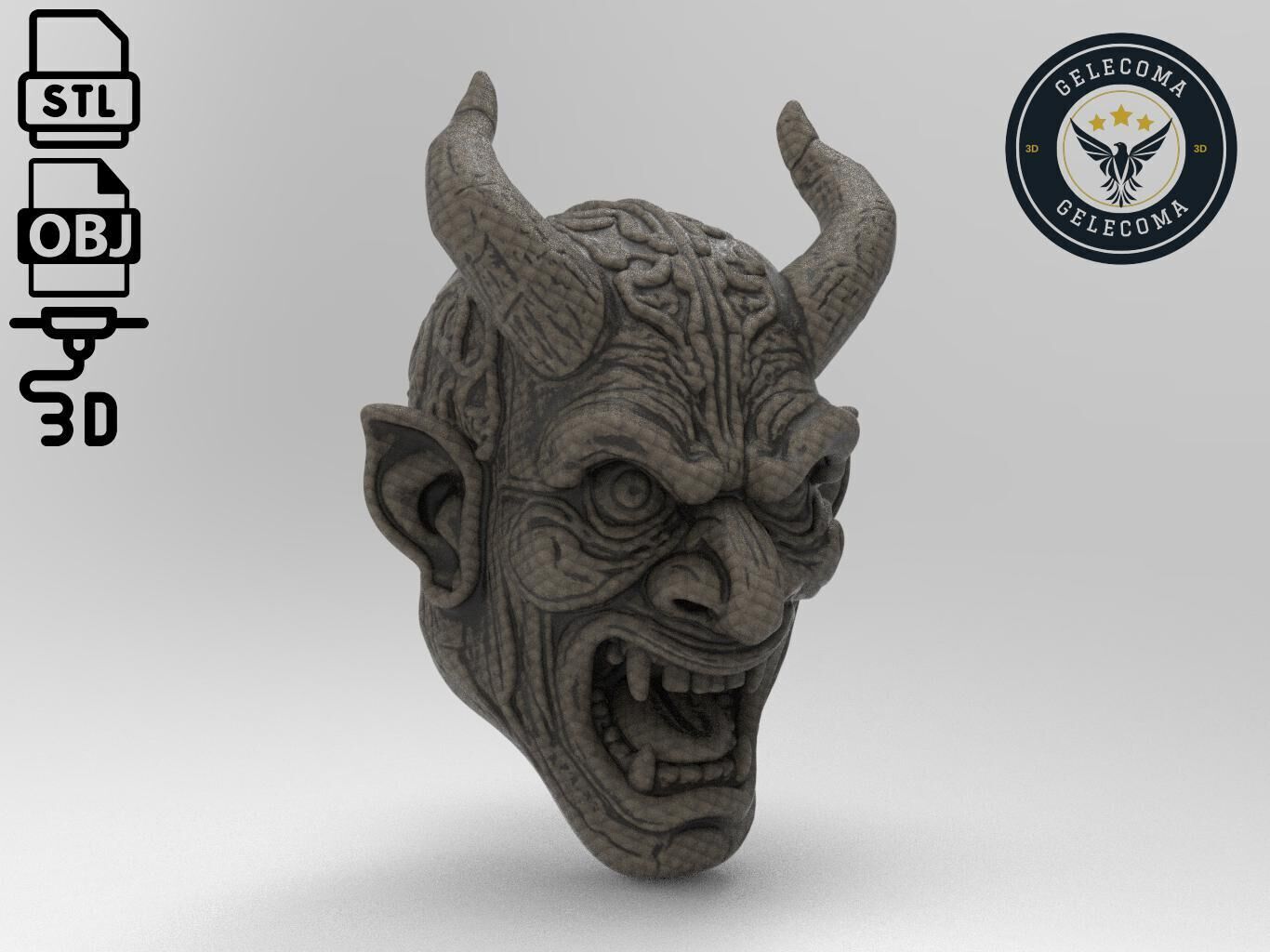 Oni Mask 3D Print Model 3D print model_2
