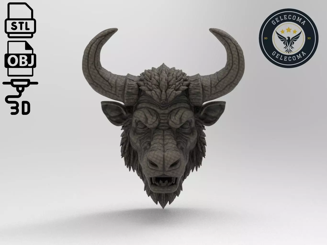 Minotaur Mask 3D Print Model 3D print model_0
