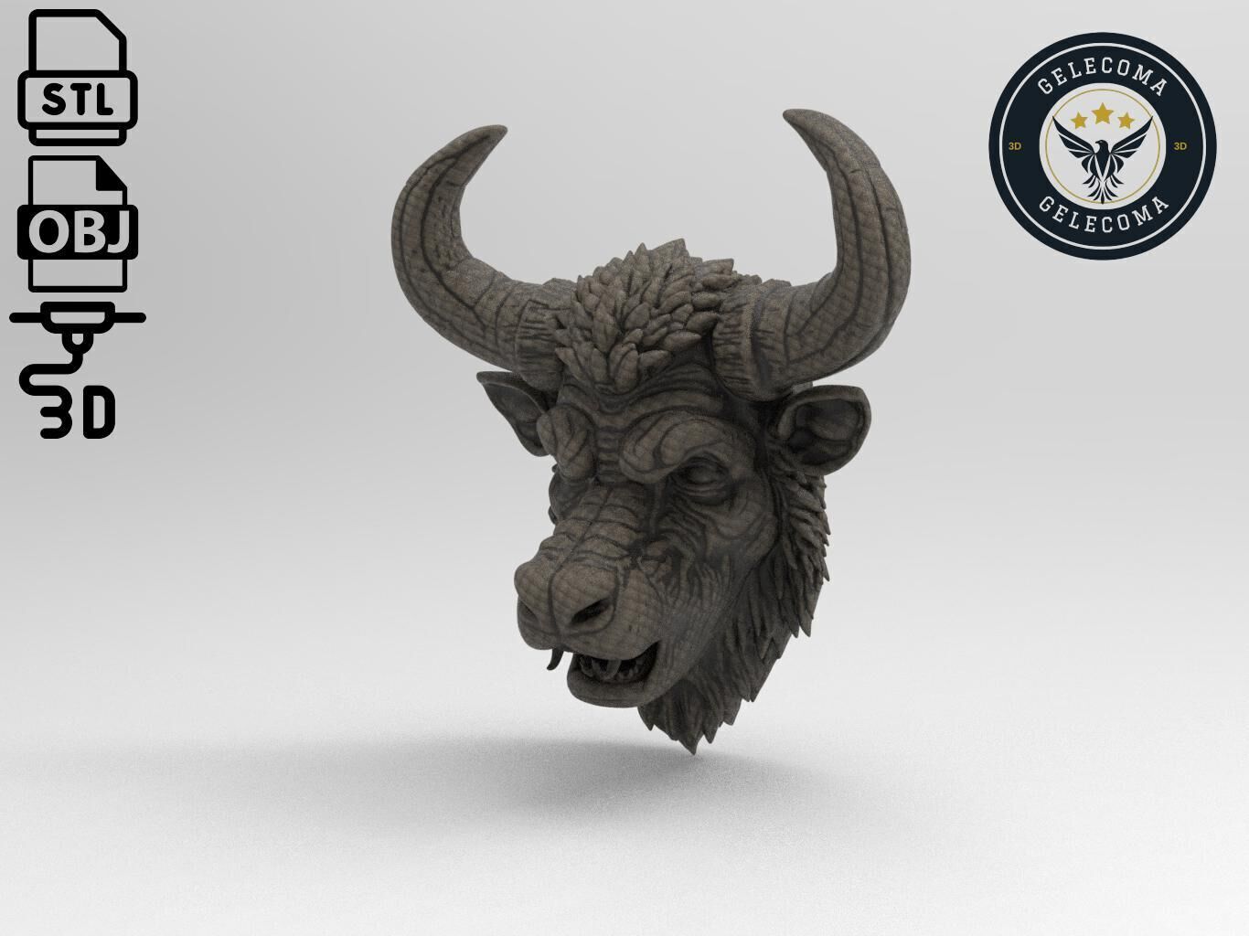 Minotaur Mask 3D Print Model 3D print model_1