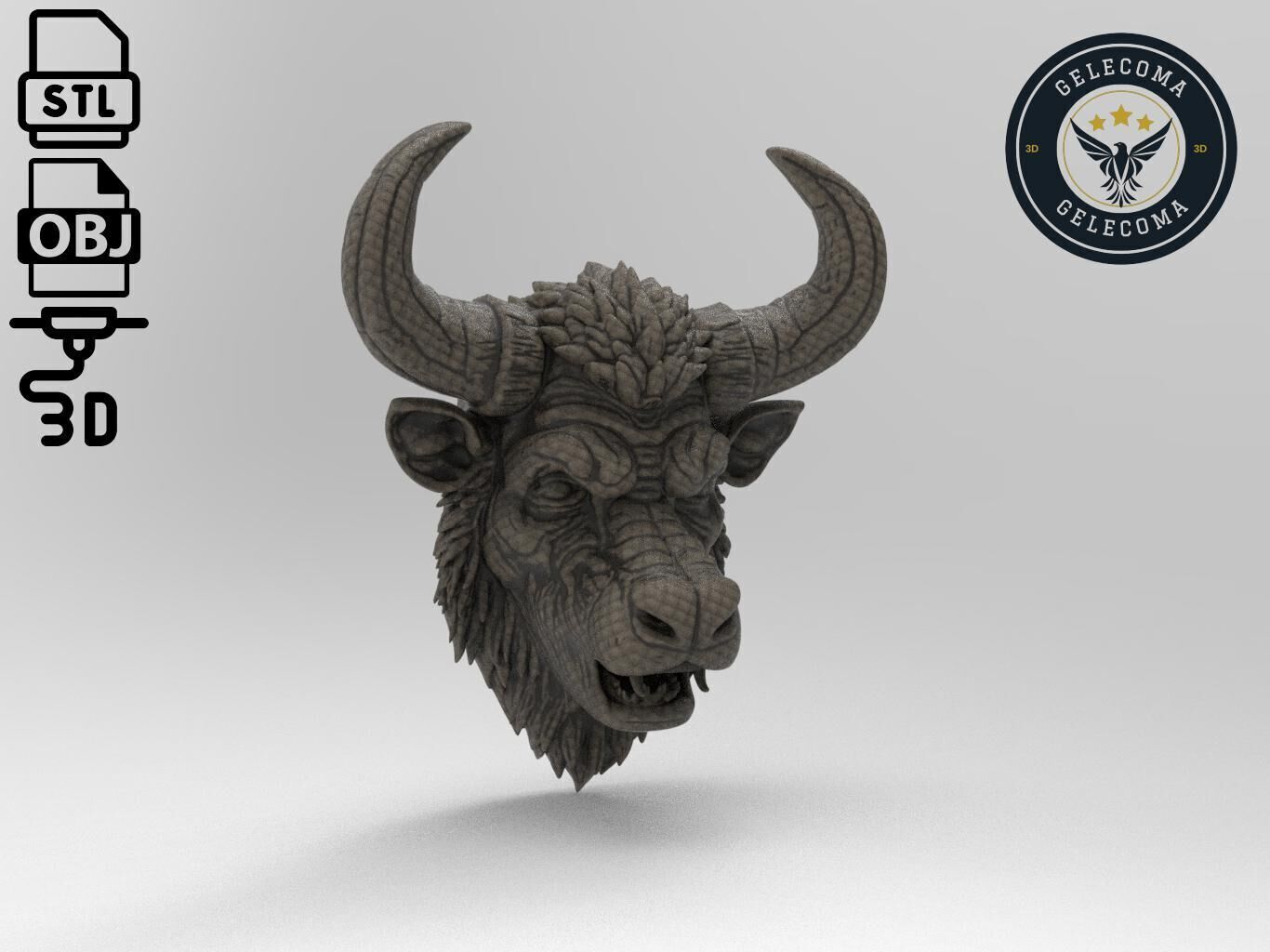Minotaur Mask 3D Print Model 3D print model_2