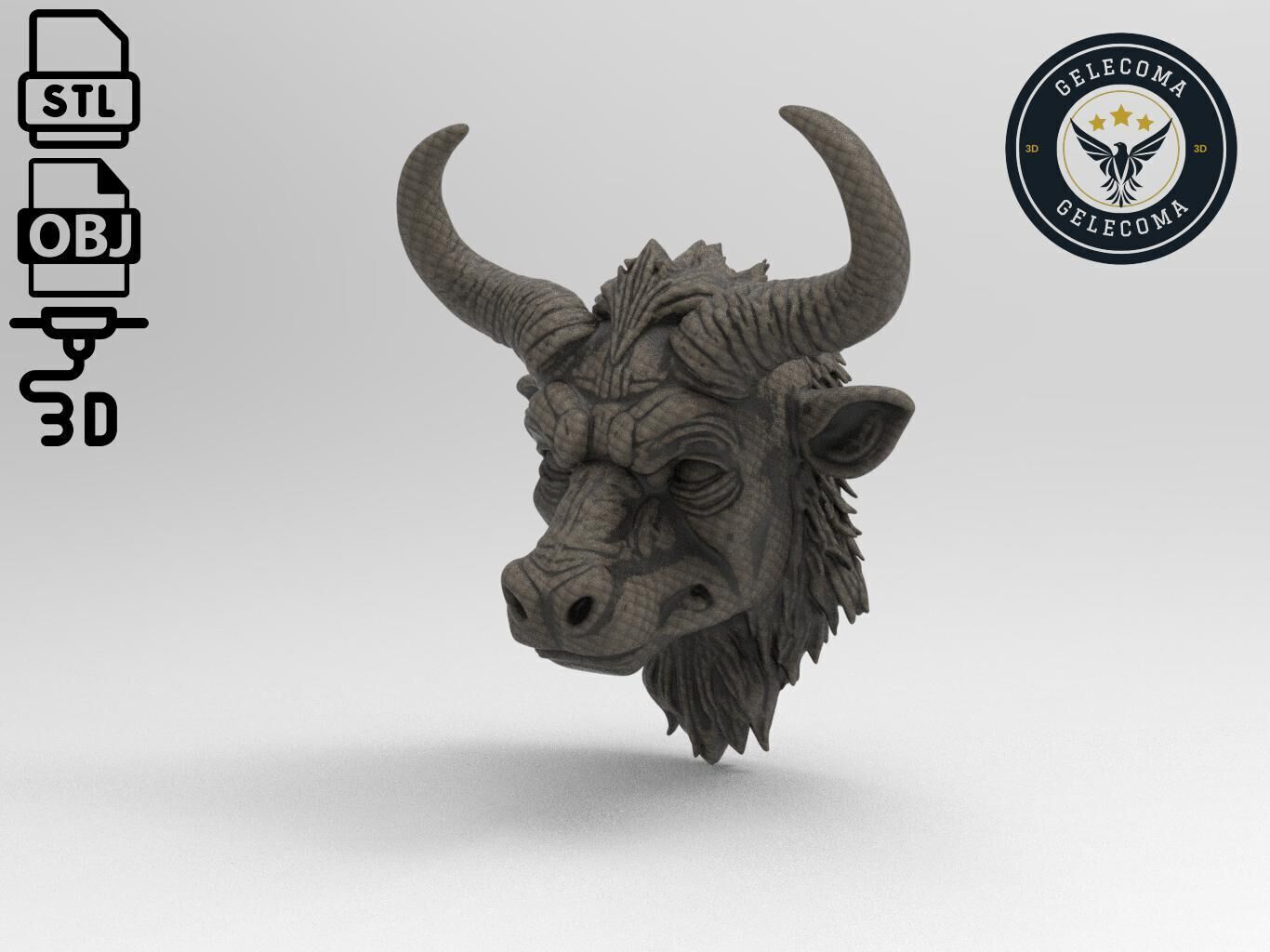 Minotaur Mask 3D Print Model 3D print model_1