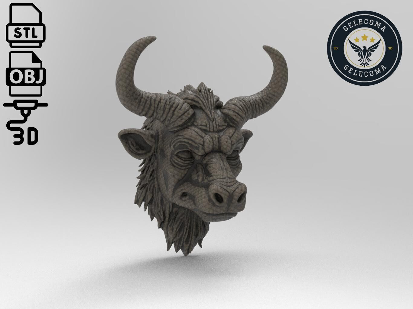 Minotaur Mask 3D Print Model 3D print model_2