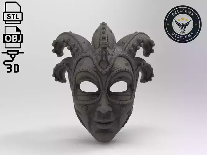 Mardi Gras Mask 3D Print Model 3D print model