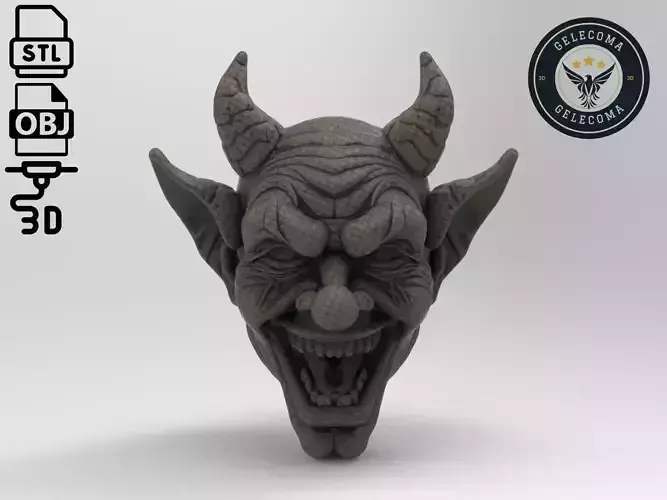 Devil clown Mask 3D Print Model