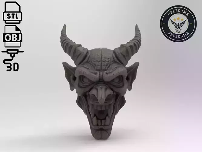 Demon Mask 3D Print Model