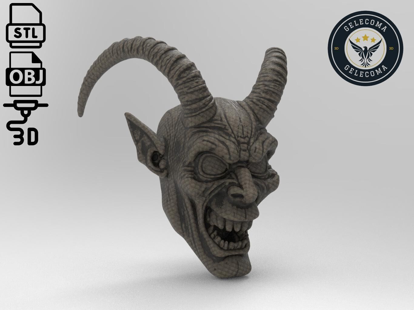 Baphomet Mask 3D Print Model 3D print model_2