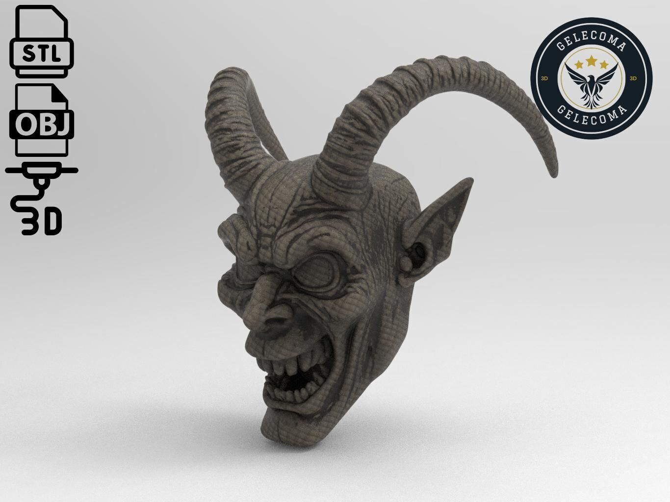 Baphomet Mask 3D Print Model 3D print model_1