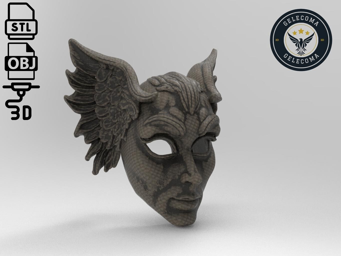 Angel Mask 3D Print Model 3D print model_2