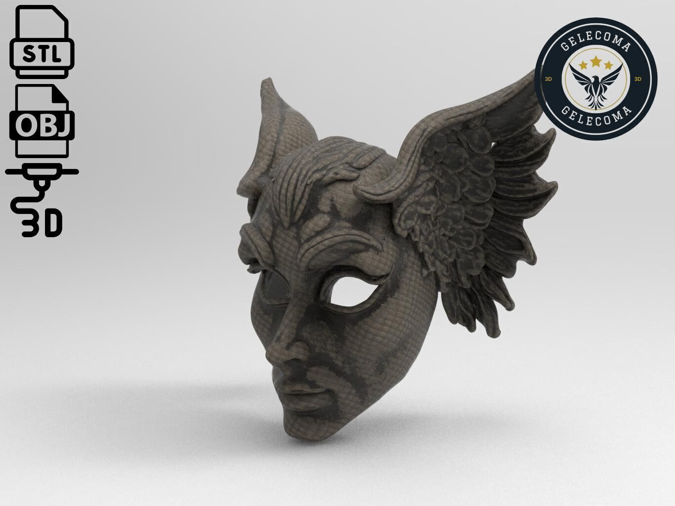 Angel Mask 3D Print Model 3D print model_1
