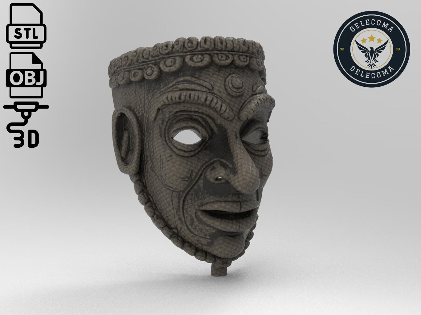Ancient Mask 3D Print Model 3D print model_2