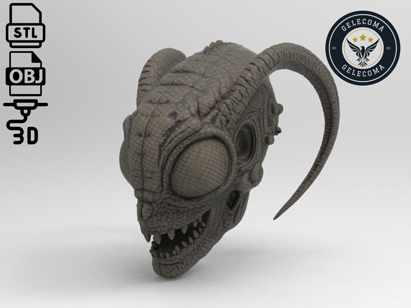 Alien insect Mask 3D Print Model 3D print model_1