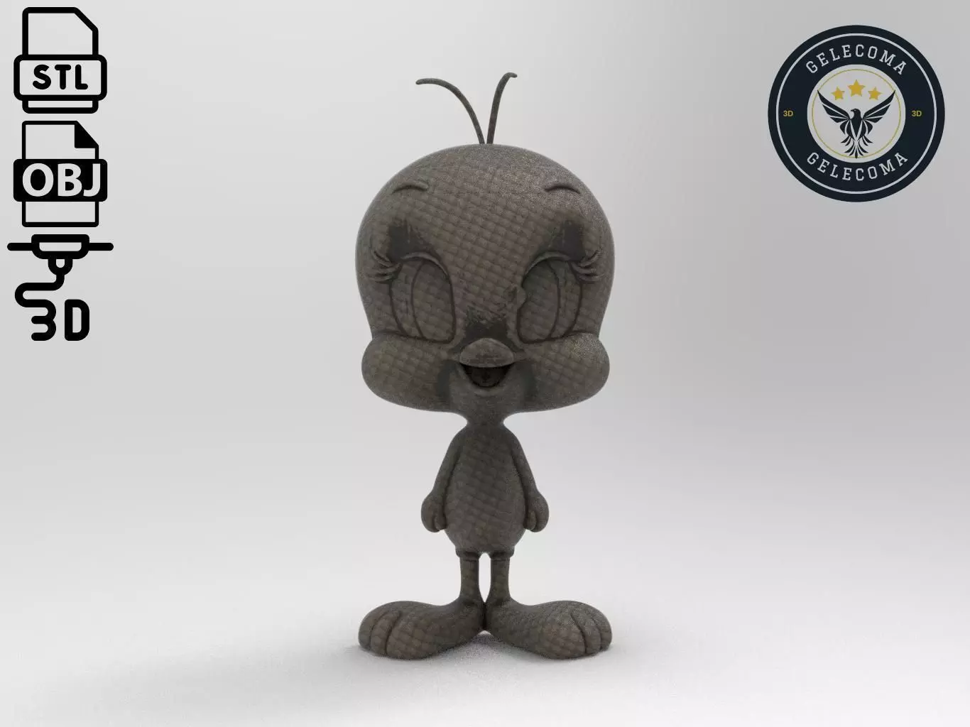 Tweety Bird Cartoon 3D Print Model 3D print model_0