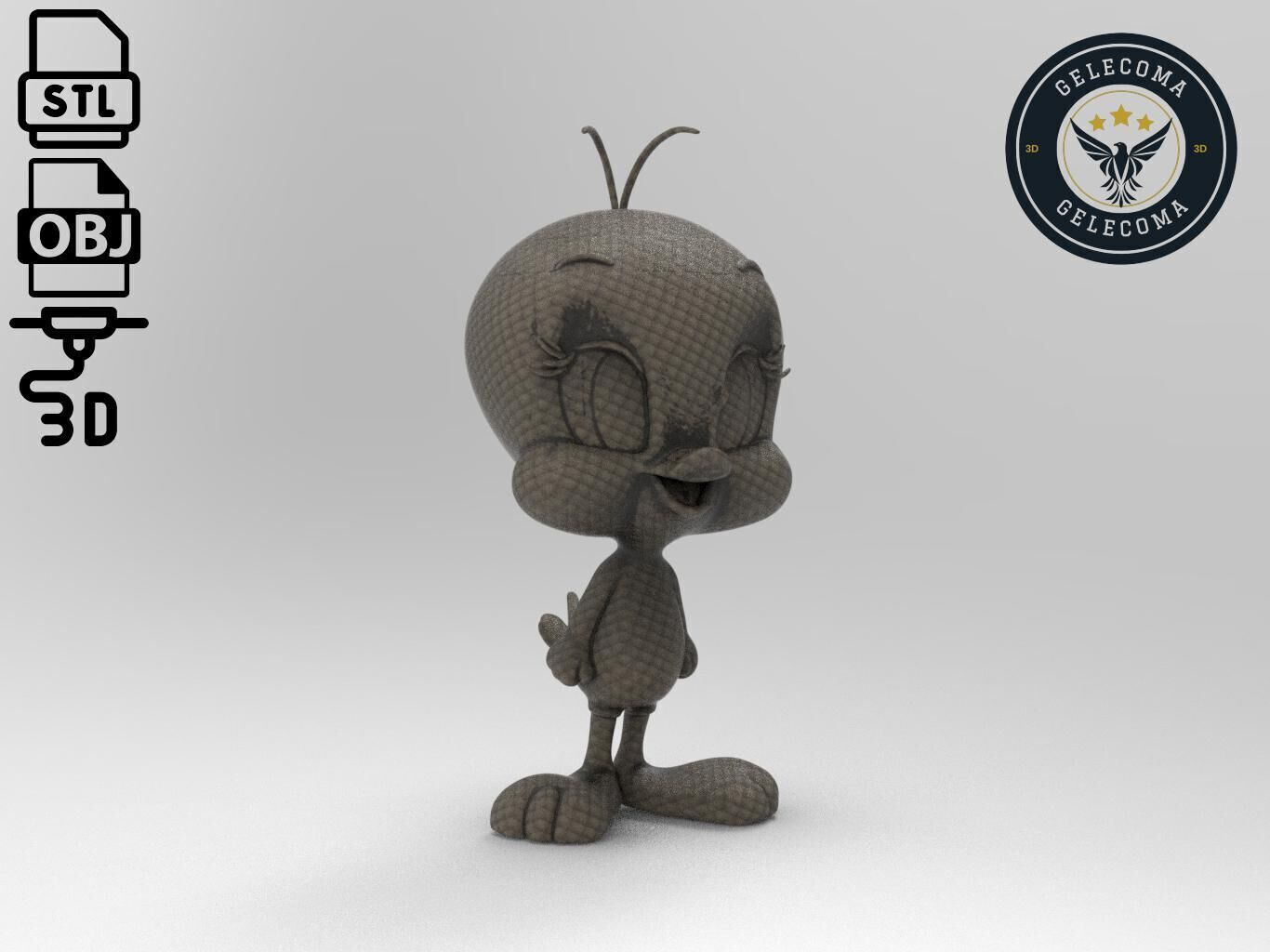 Tweety Bird Cartoon 3D Print Model 3D print model_2