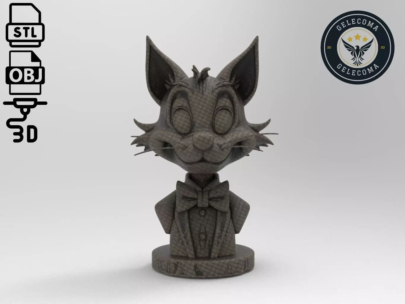 Sylvester Cat Cartoon 3D Print Model 3D print model_0