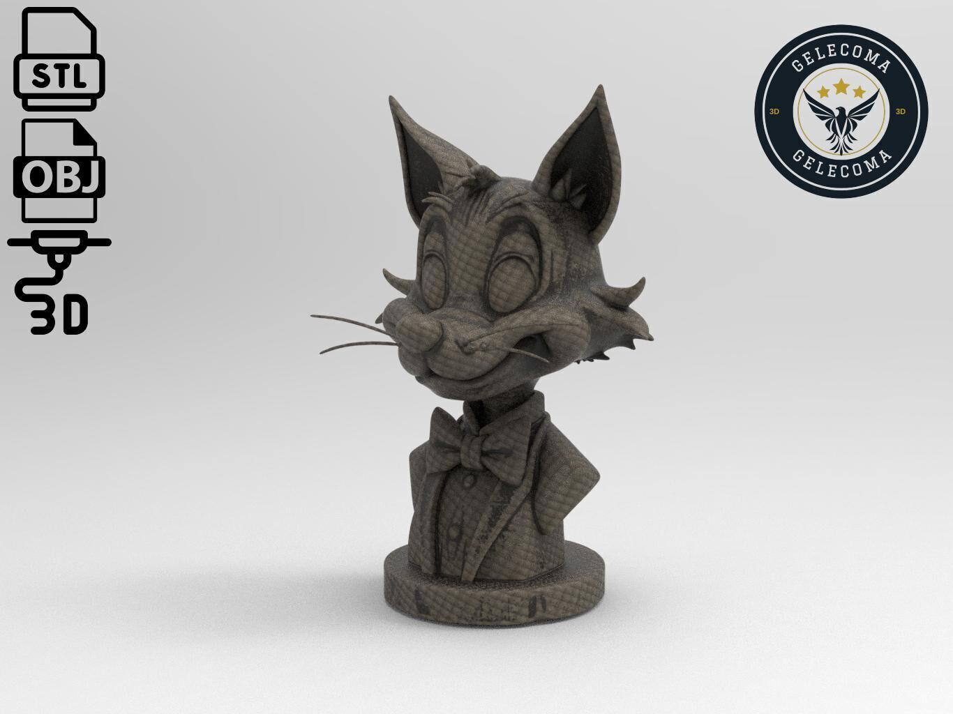 Sylvester Cat Cartoon 3D Print Model 3D print model_1
