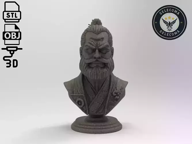 Samurai Cartoon 3D Print Model
