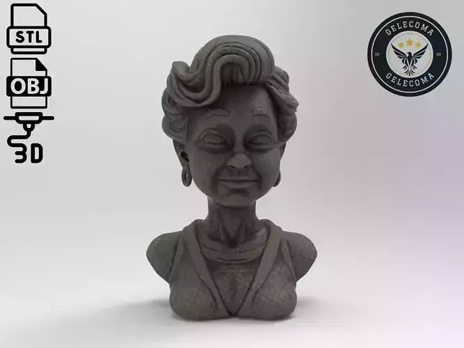 Princess woman Cartoon 3D Print Model