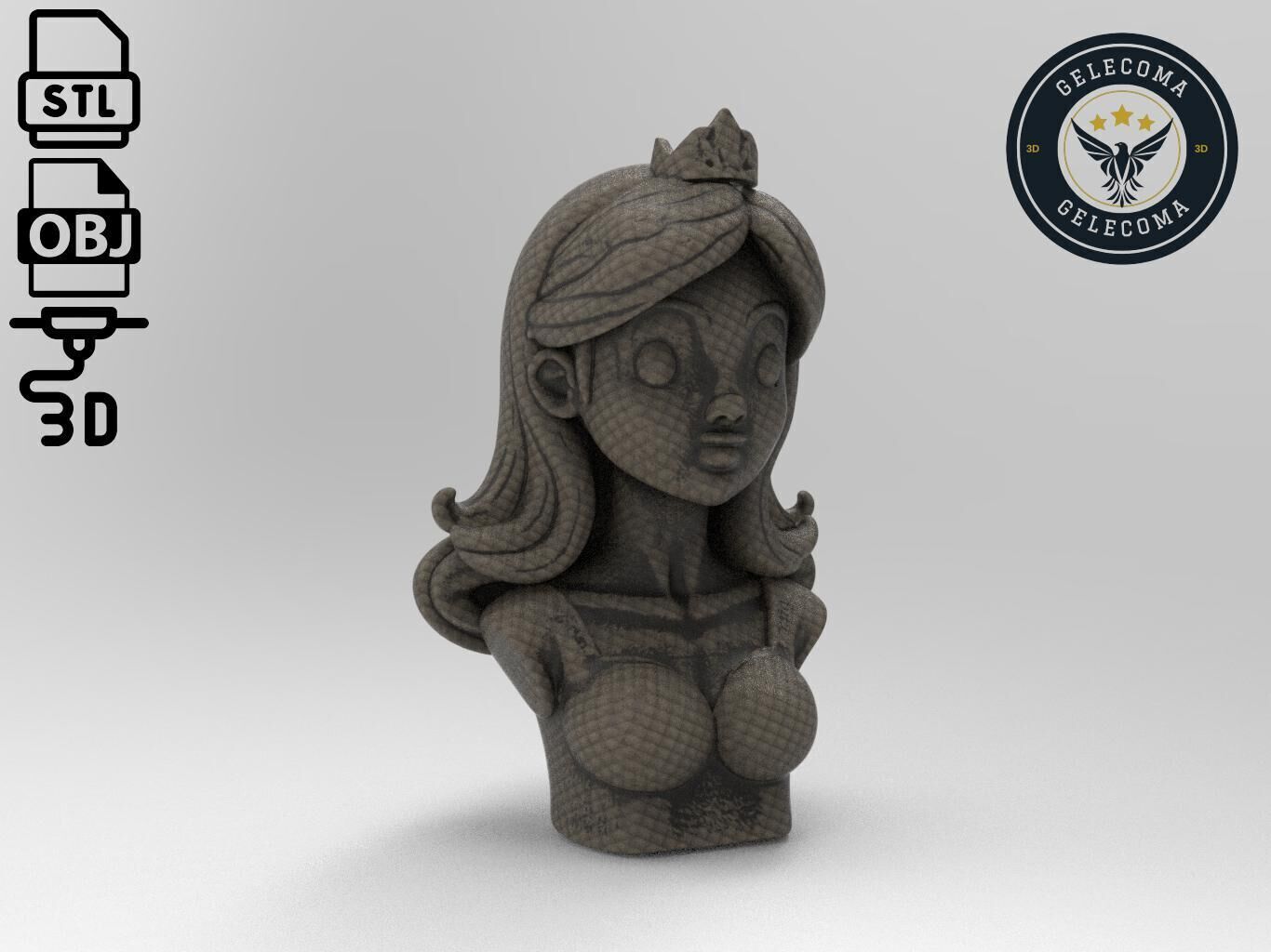 Princess Bubblegum Cartoon 3D Print Model 3D print model_2