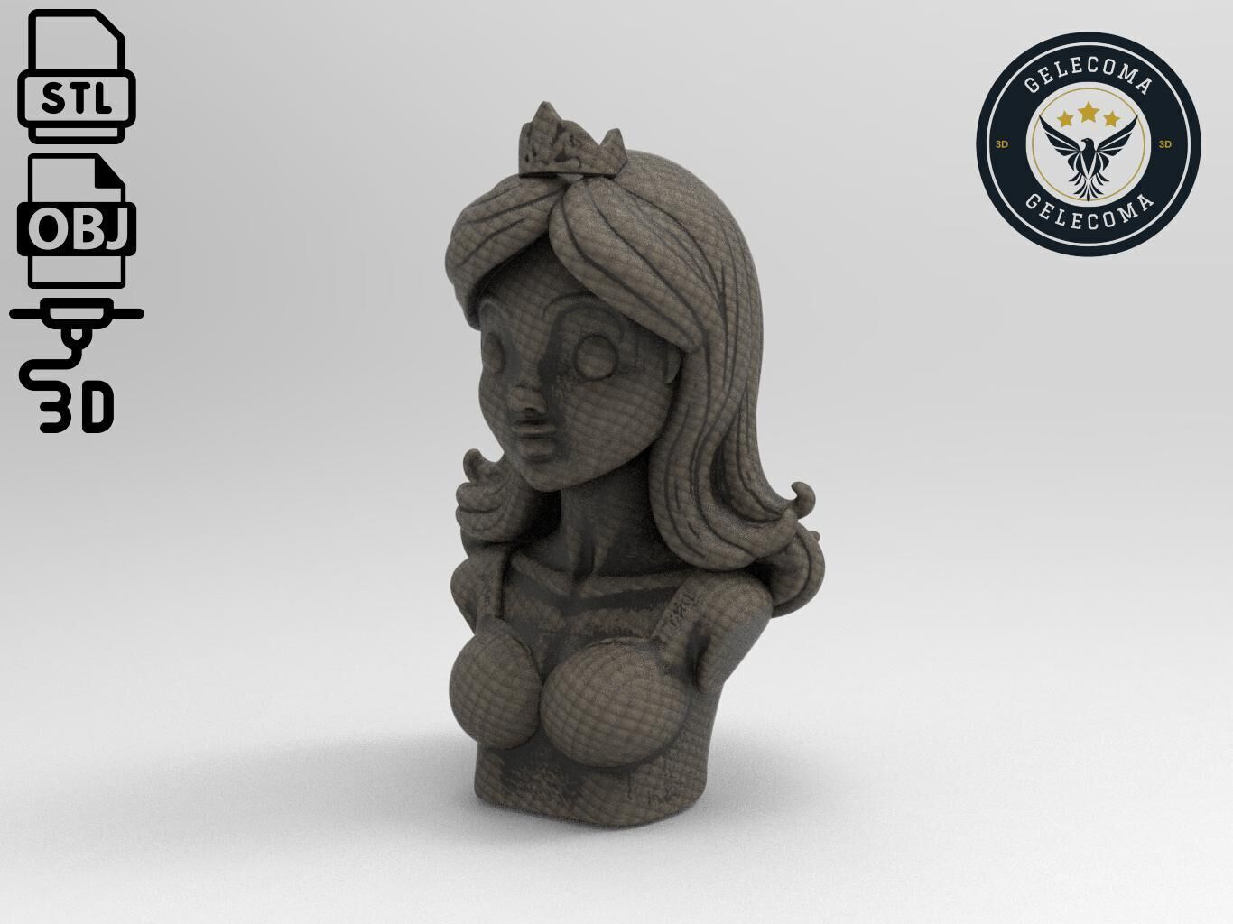 Princess Bubblegum Cartoon 3D Print Model 3D print model_1