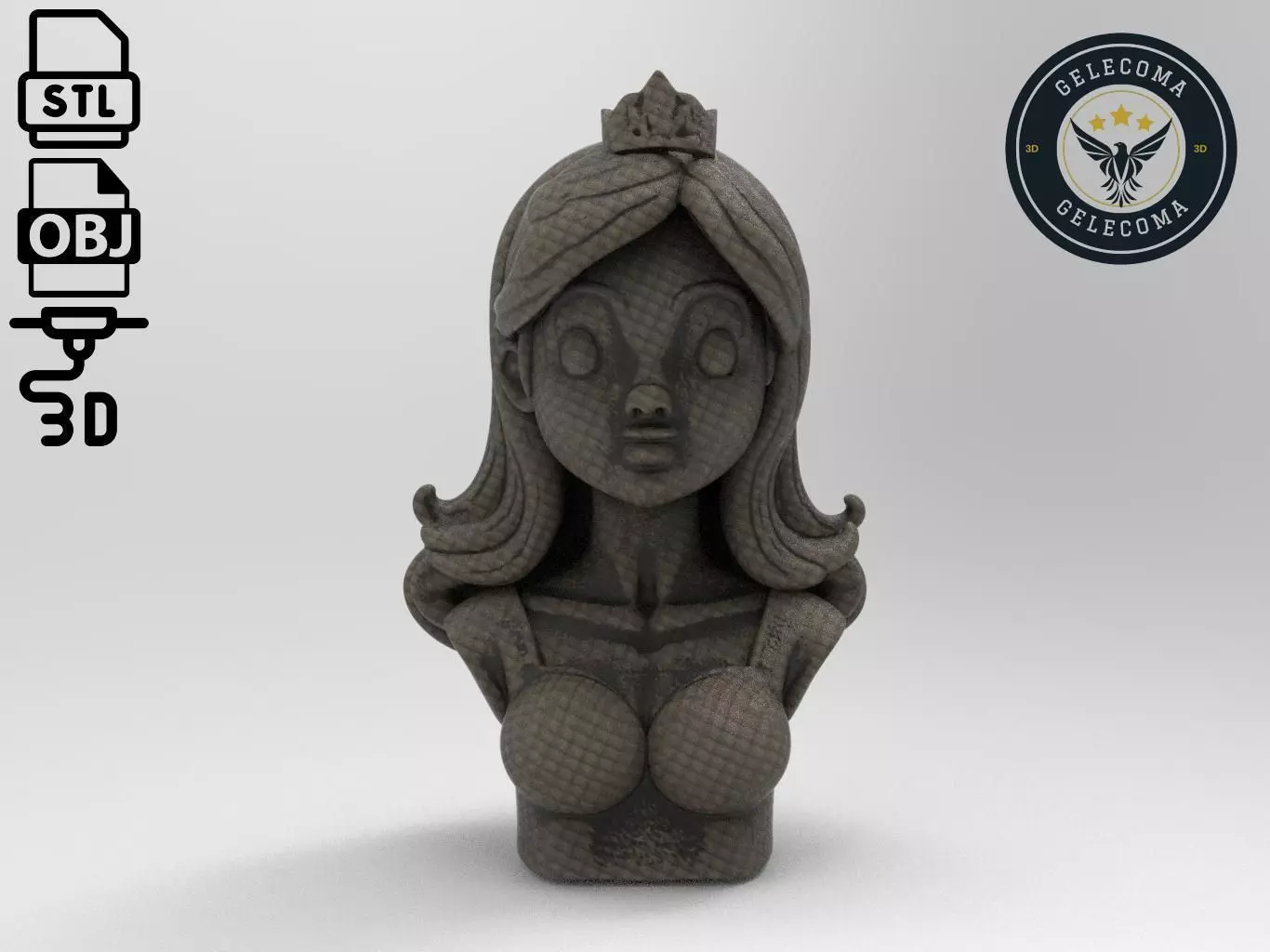 Princess Bubblegum Cartoon 3D Print Model 3D print model_0