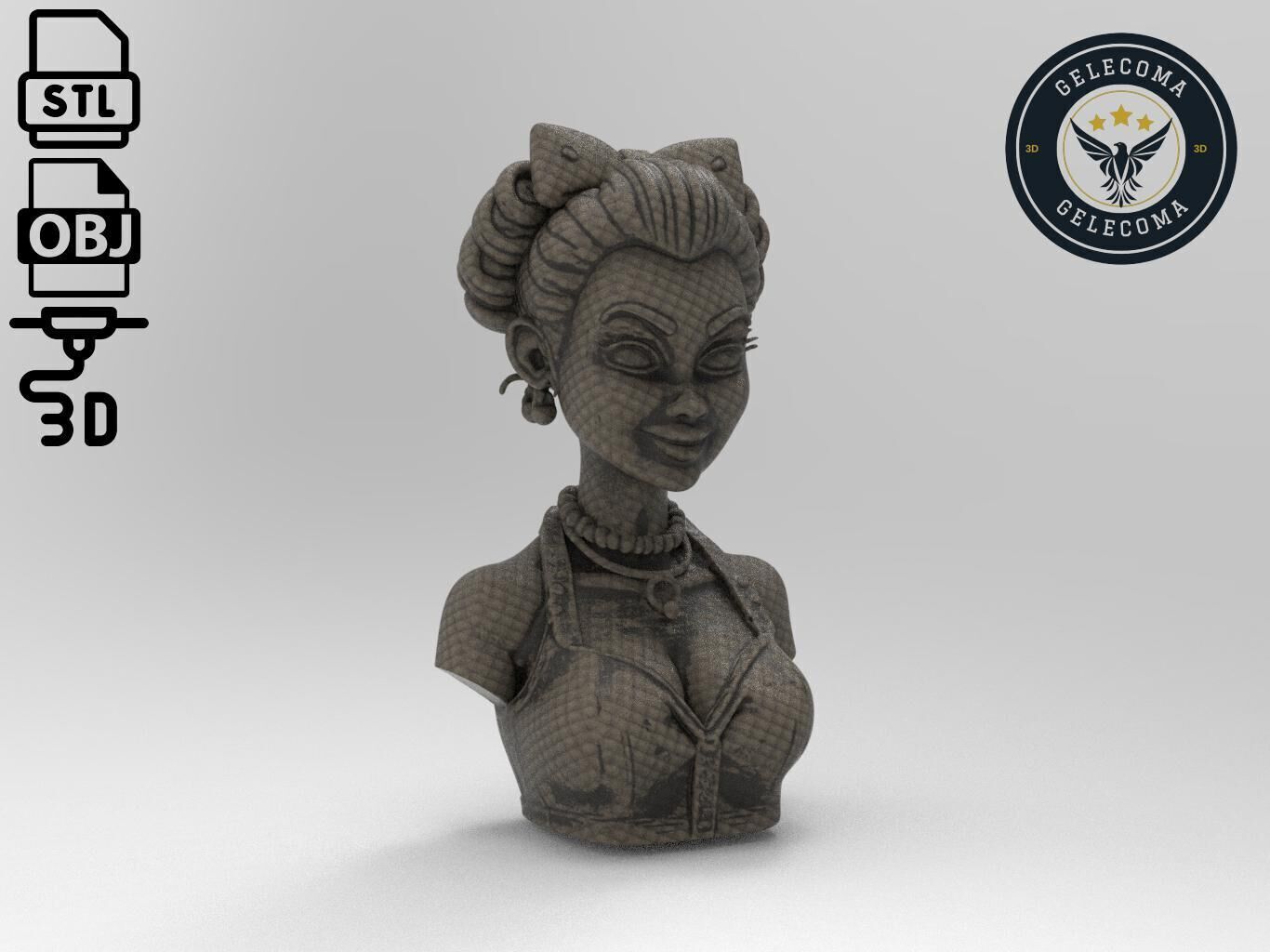 princess Cartoon 3D Print Model 3D print model_2