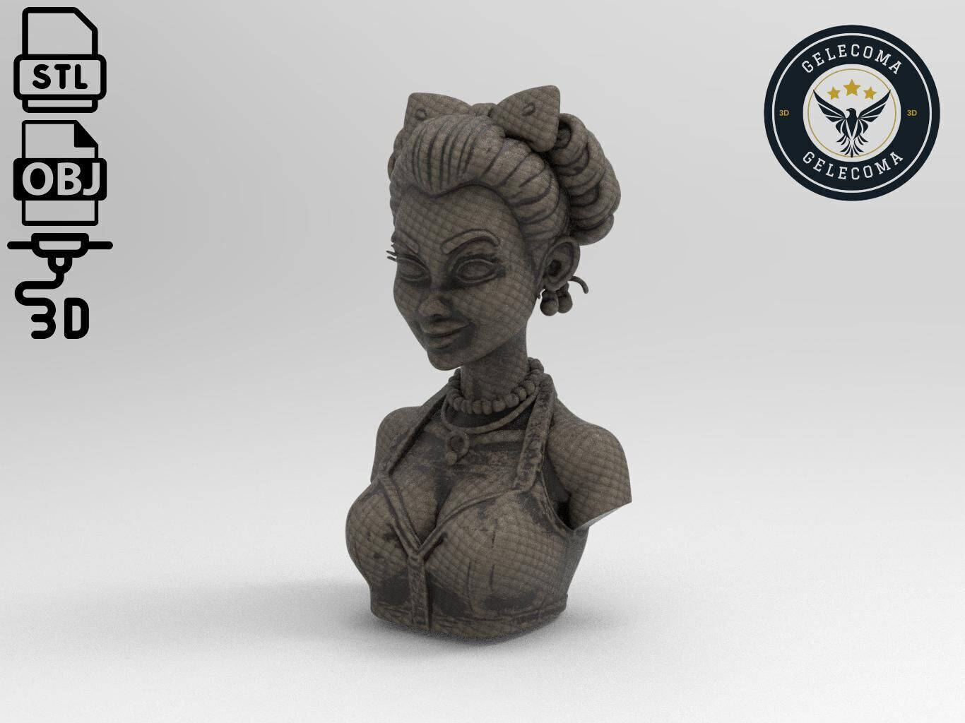 princess Cartoon 3D Print Model 3D print model_1