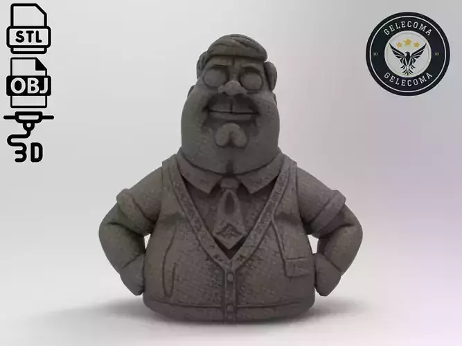 Peter Griffin Cartoon 3D Print Model
