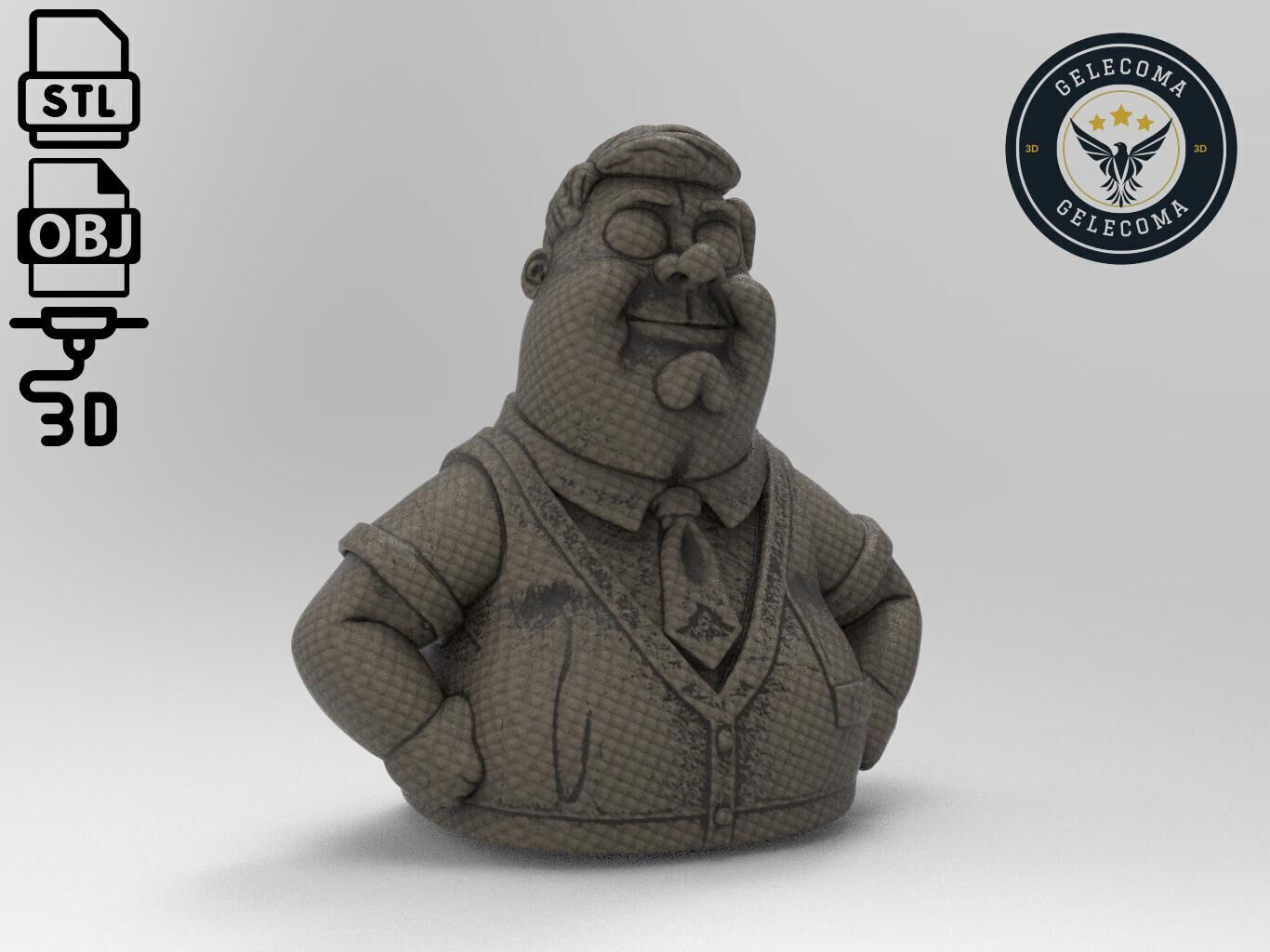 Peter Griffin Cartoon 3D Print Model 3D print model_2
