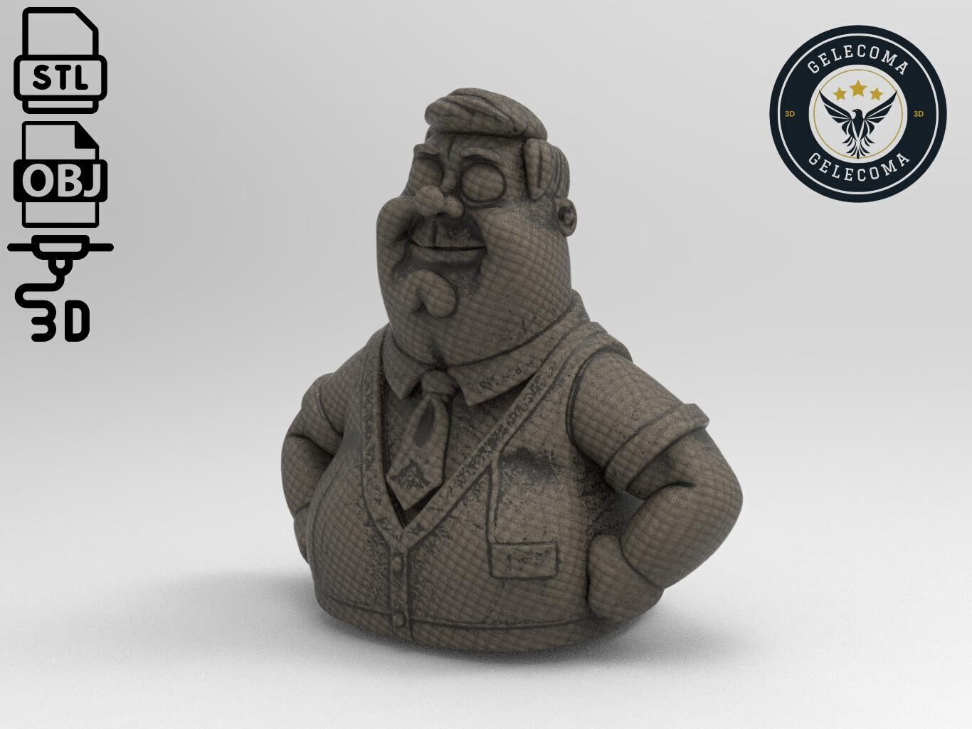 Peter Griffin Cartoon 3D Print Model 3D print model_1