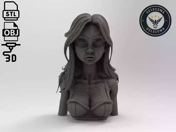 Marceline Cartoon 3D Print Model